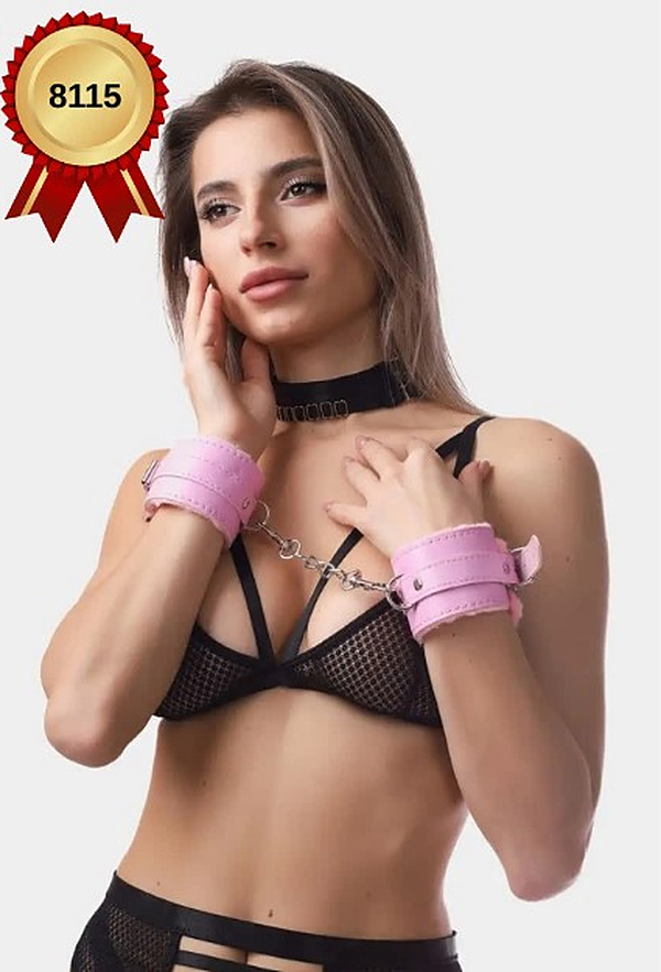 Deri Bilek Kelepçesi - Pembe
