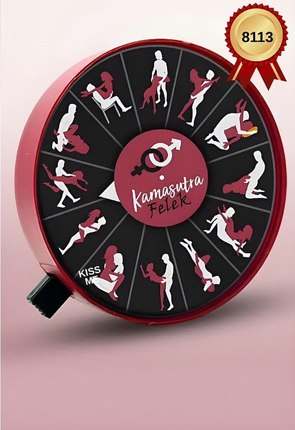 Kamasutra Çarkıfelek Pozisyon Oyunu - Kırmızı-Siyah