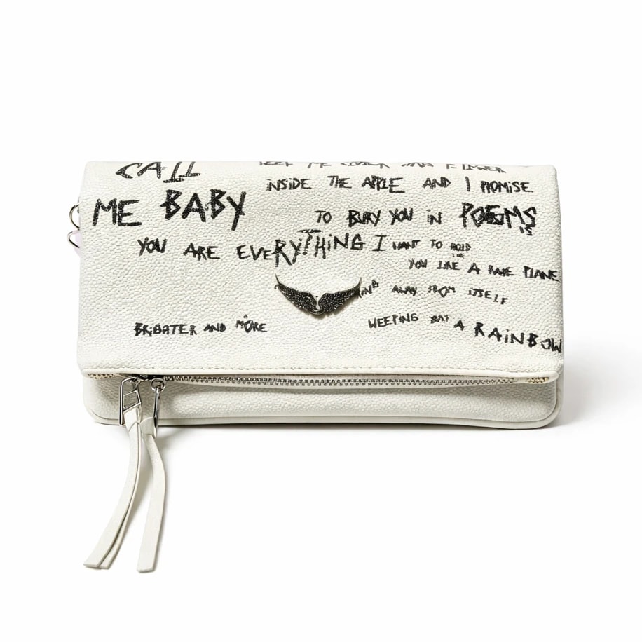 Zadig & Voltaire Rock Grafitti White Bag