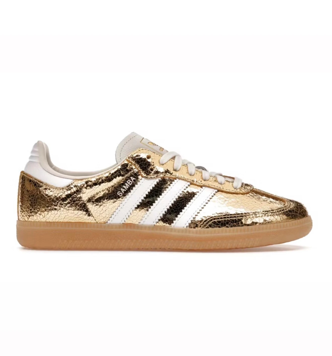 adidas Samba OG Gold Metallic Cracked Leather