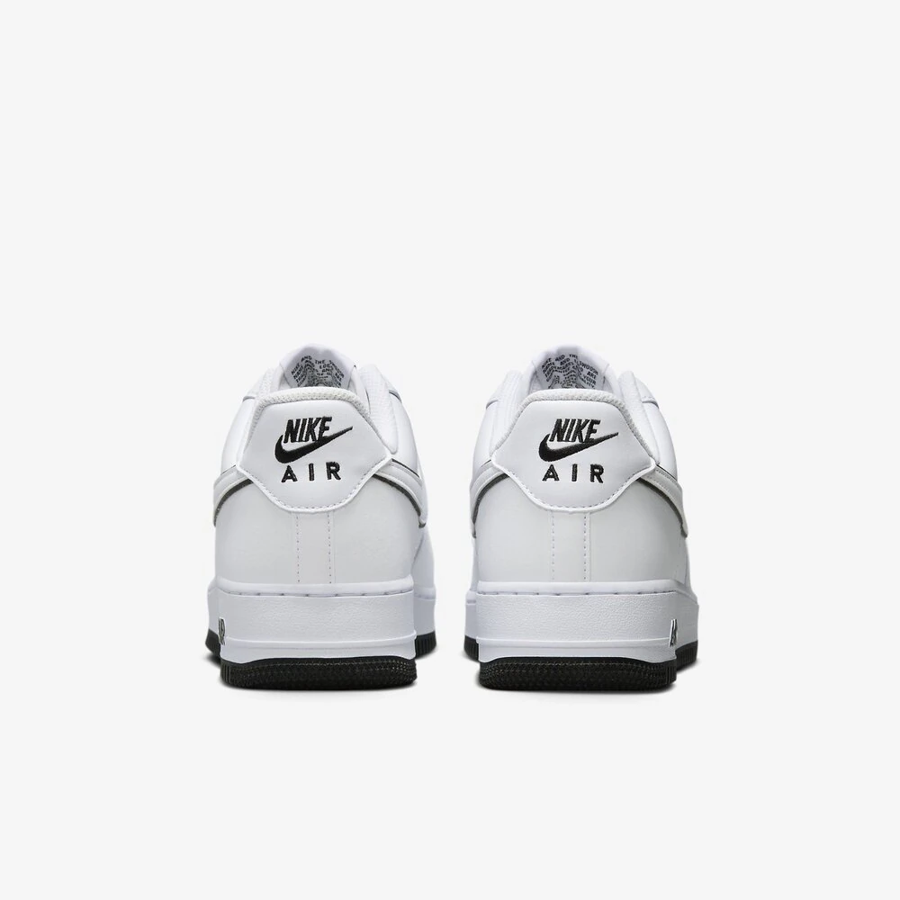 Nike Air Force 1 '07 Low White Black Outline Swoosh görsel 4