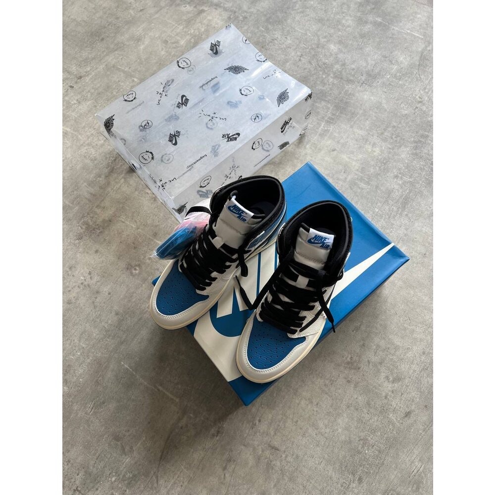Nike Air Jordan 1 High X Travis Scott Fragment Design görsel 3