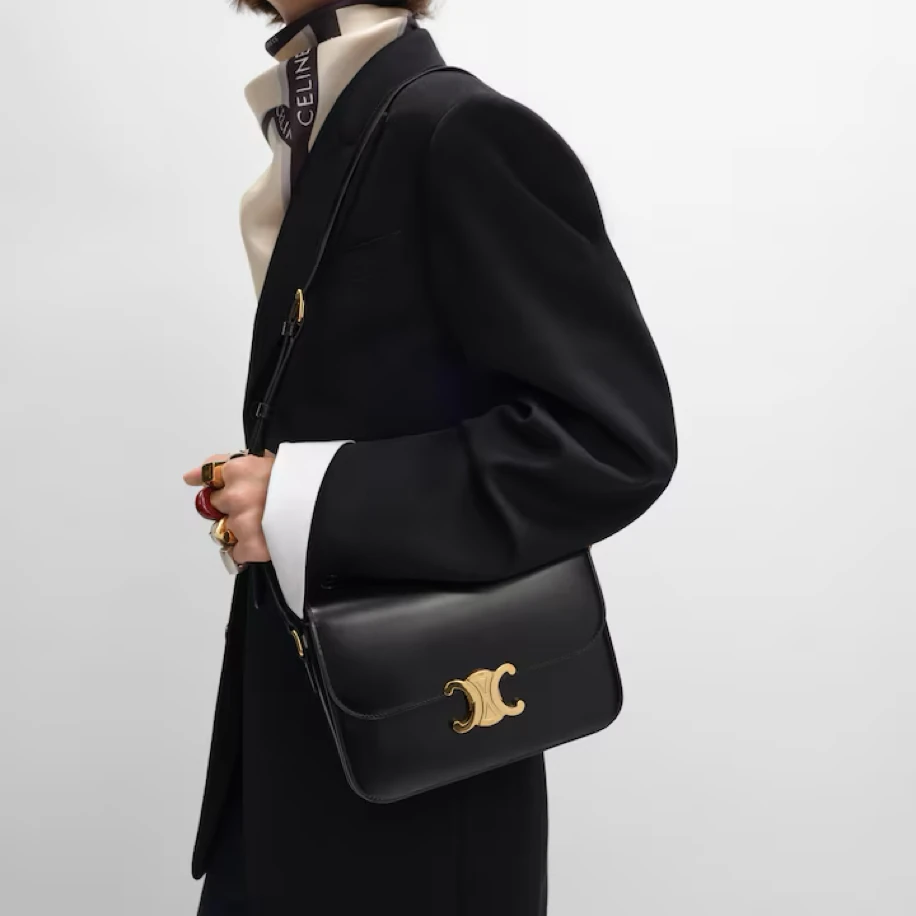 Celine Classique Triomphe Bag Black görsel 4