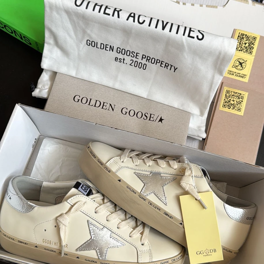 Golden Goose Hi Star White Silver görsel 3