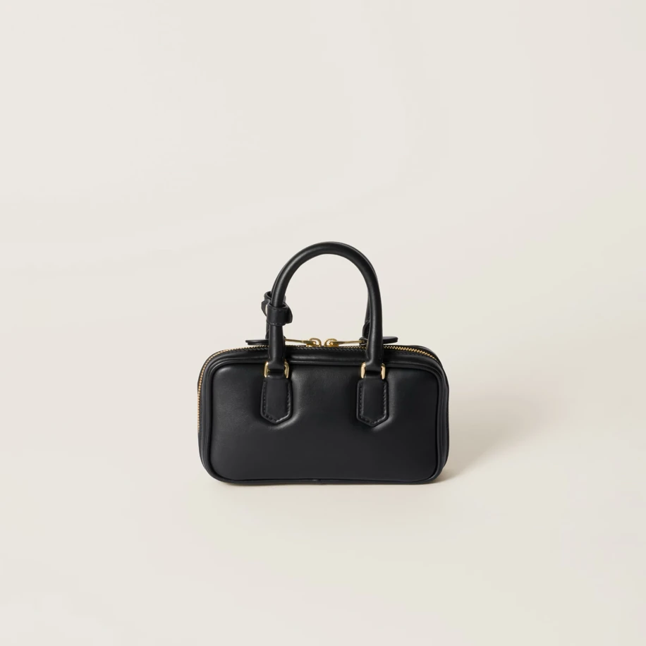 Miu Miu Arcadie Leather Bag Black görsel 2