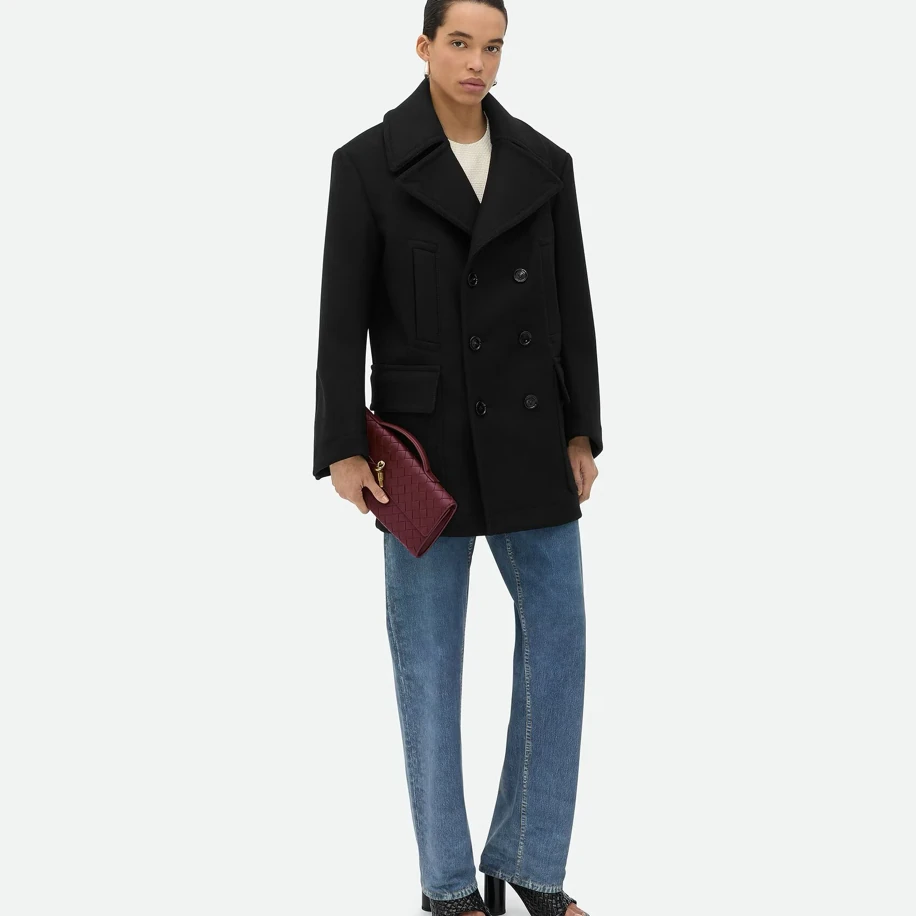 Bottega Veneta Andiamo Clutch Bordeaux görsel 2