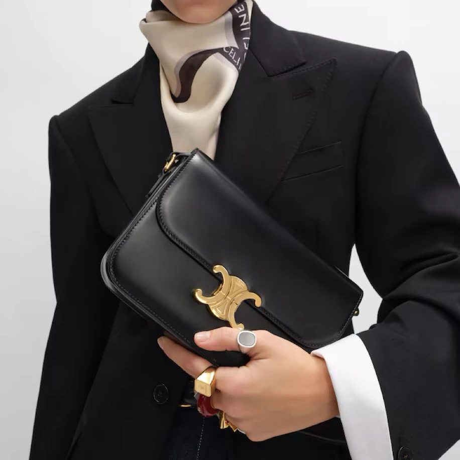 Celine Classique Triomphe Bag Black görsel 3