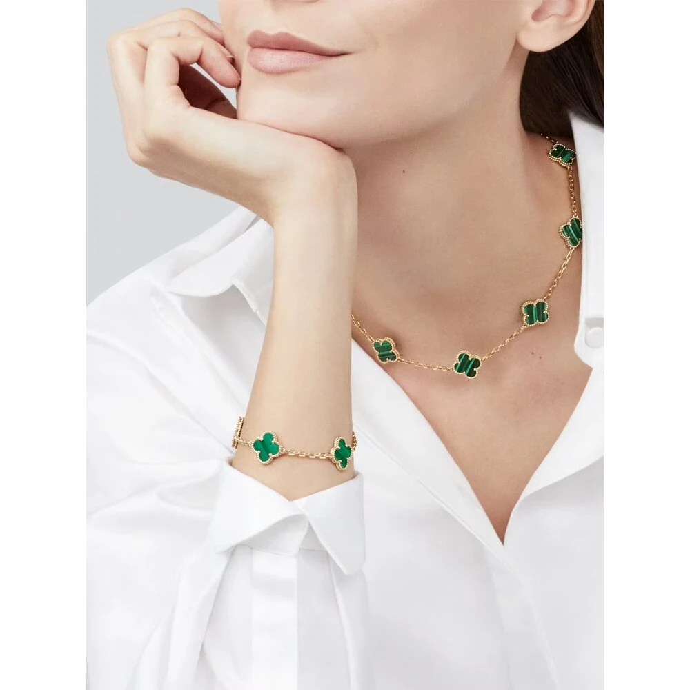 Van Cleef Bileklik Gold-Yeşil görsel 2