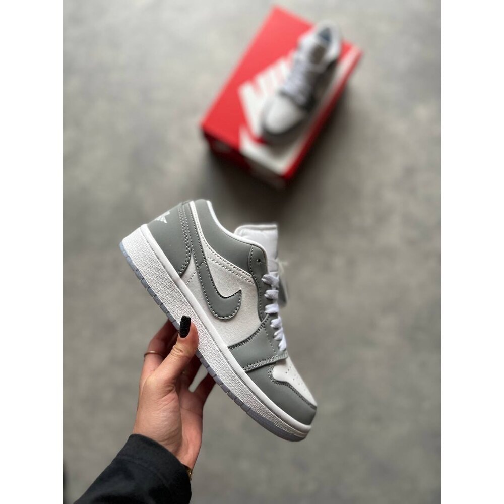 Air Jordan 1 Low Wolf Grey Sail görsel 3