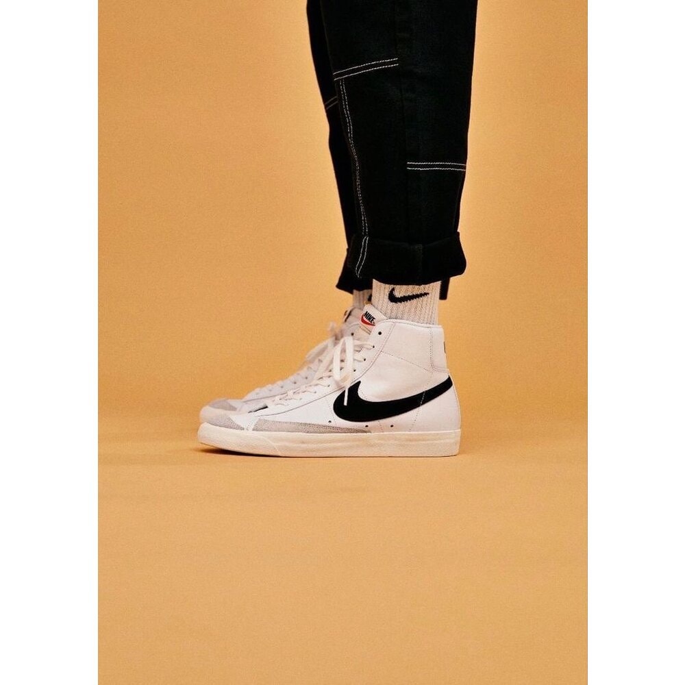 Nike Blazer Mid 77 White Black görsel 2