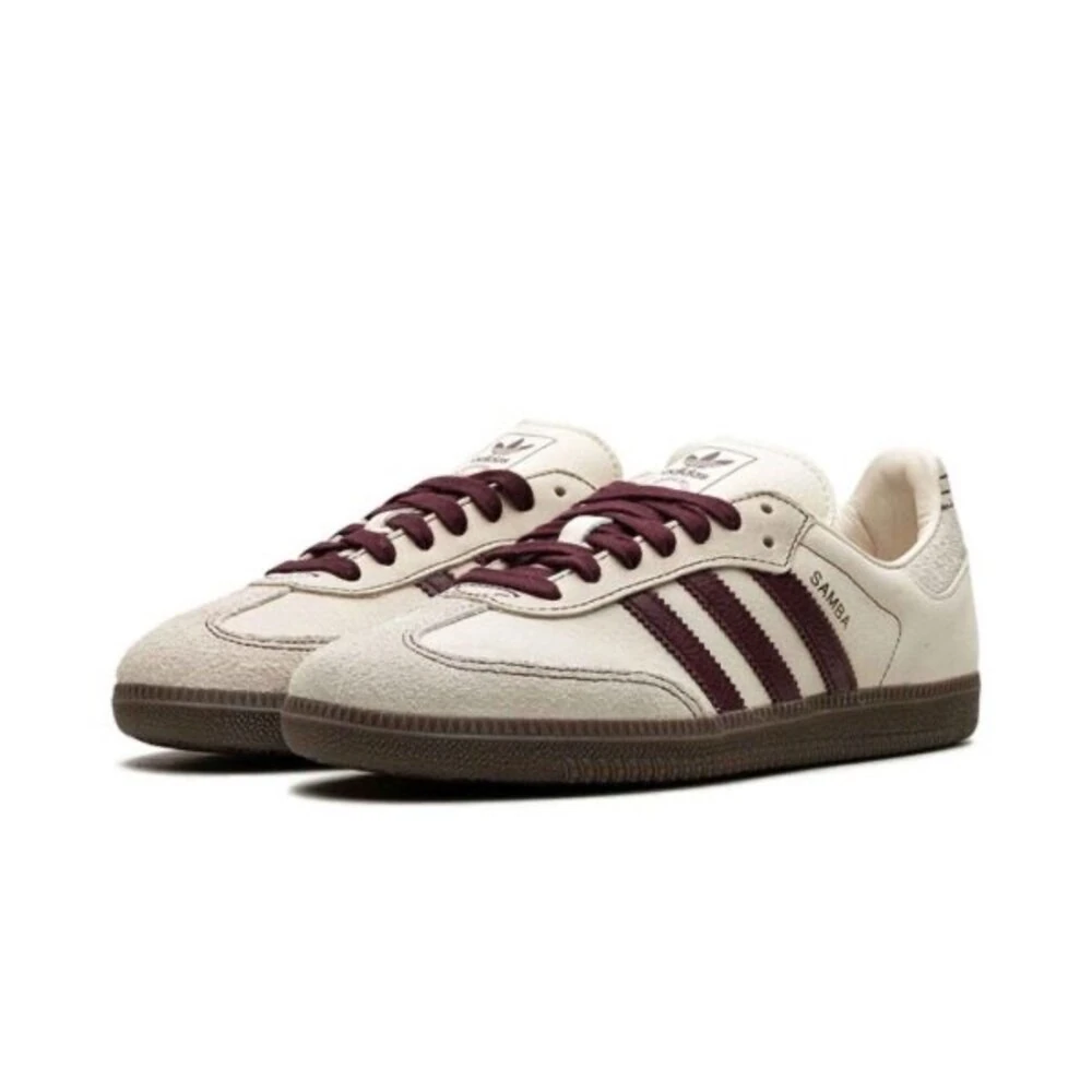 Adidas Samba OG Wonder White Maroon görsel 2