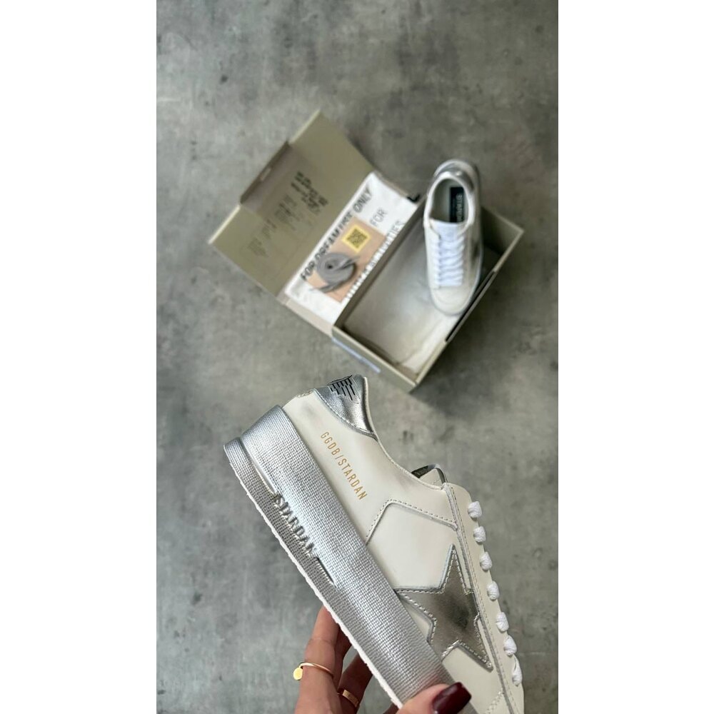 Golden Goose Unisex White Silve görsel 5