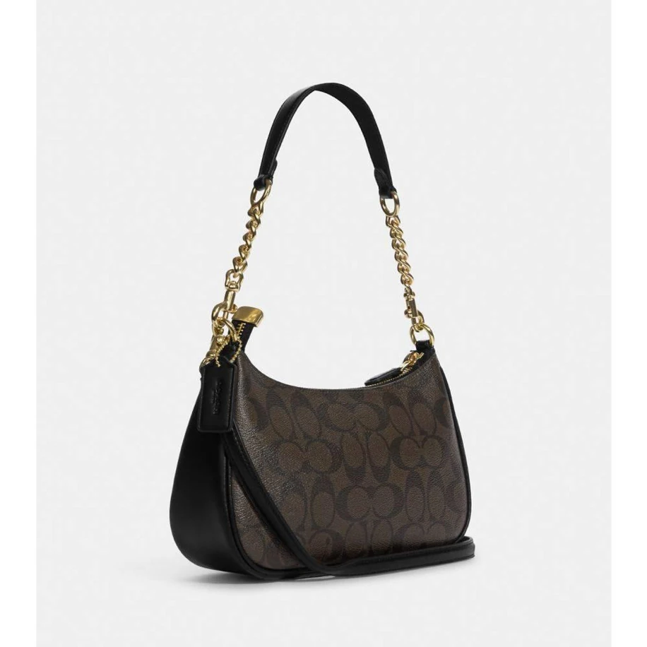 Coach Teri Shoulder Bag Walnut Black görsel 2
