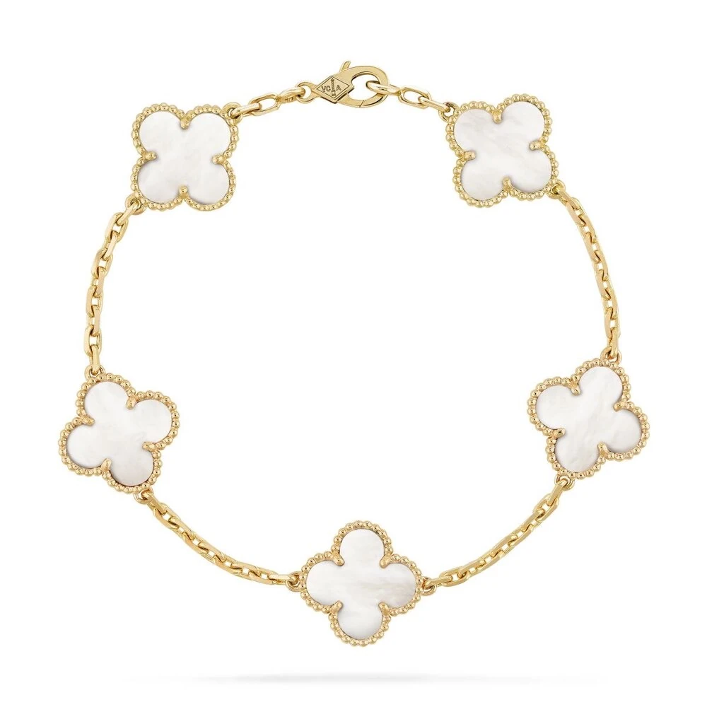 Van Cleef Bileklik Gold-Beyaz
