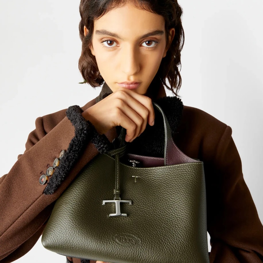 Tod's Bag in Leather Micro Green görsel 3