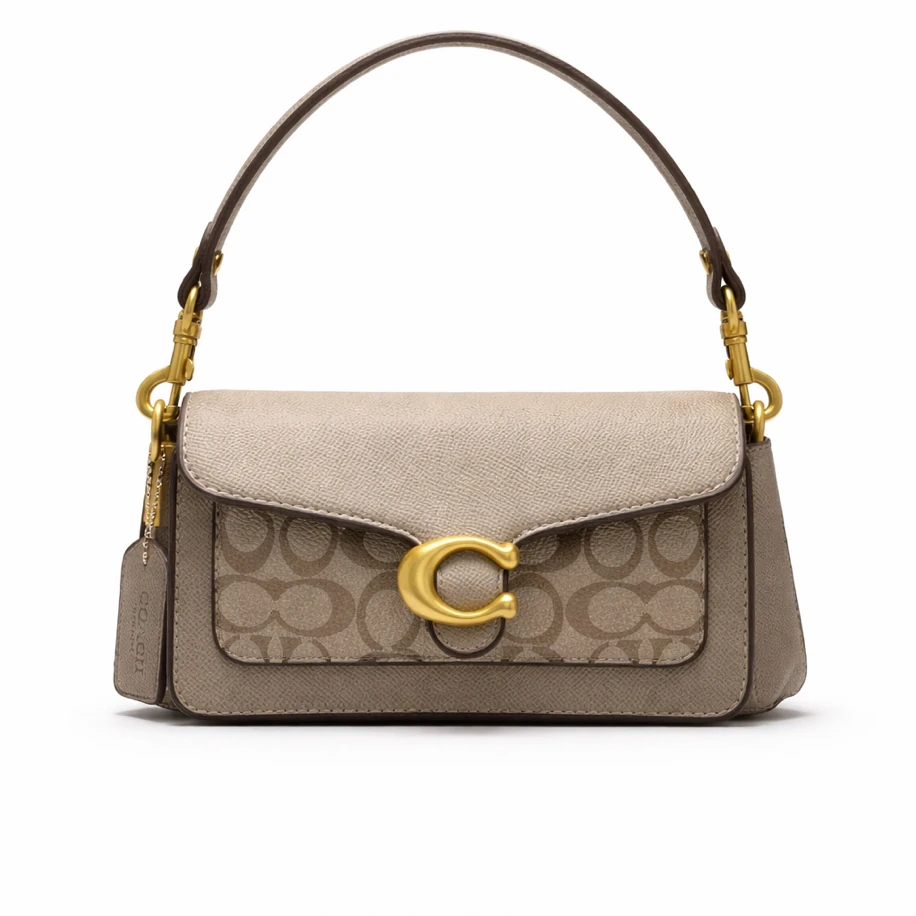 Coach Tabby Shoulder Monogram Bag20’ Cream