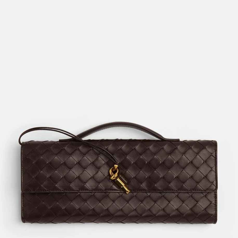 Bottega Veneta Andiamo Clutch Brown