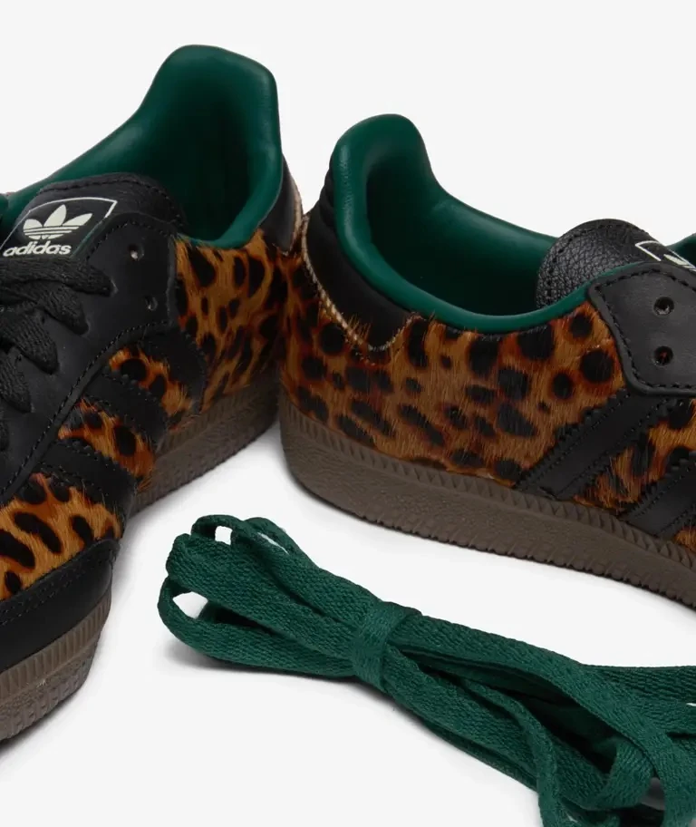 adidas Samba OG Black Green Leopard görsel 3