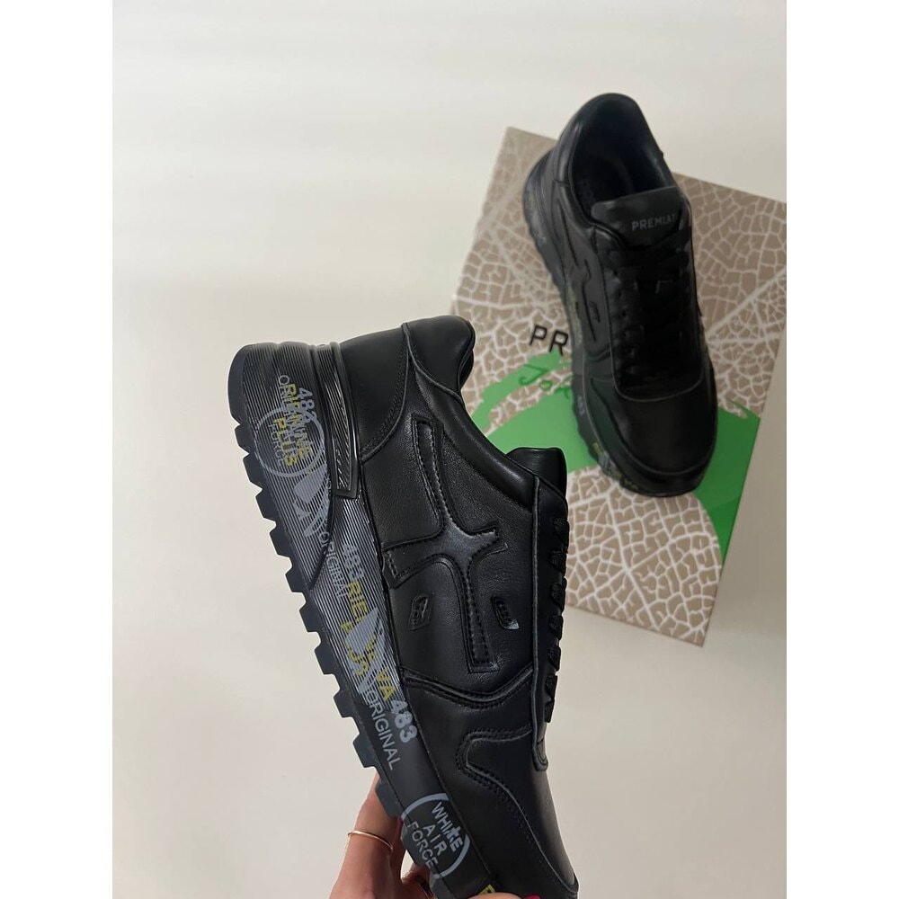 Premiata Black Parlak Deri görsel 3