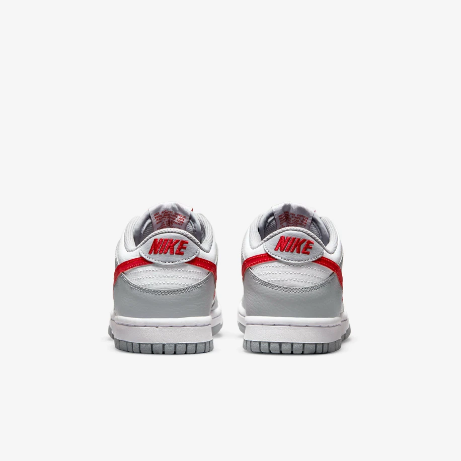 Nike Dunk Low White Wolf Grey University Red görsel 4