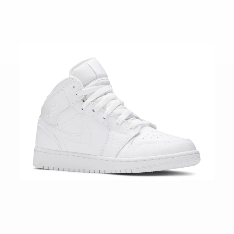 Jordan 1 Mid Triple White görsel 2