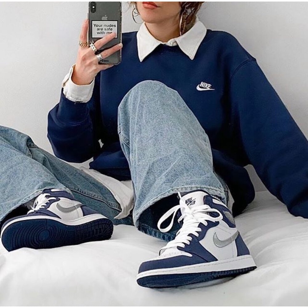 Nike Air JORDAN 1 RETRO HIGH COJP MIDNIGT NAVY görsel 5