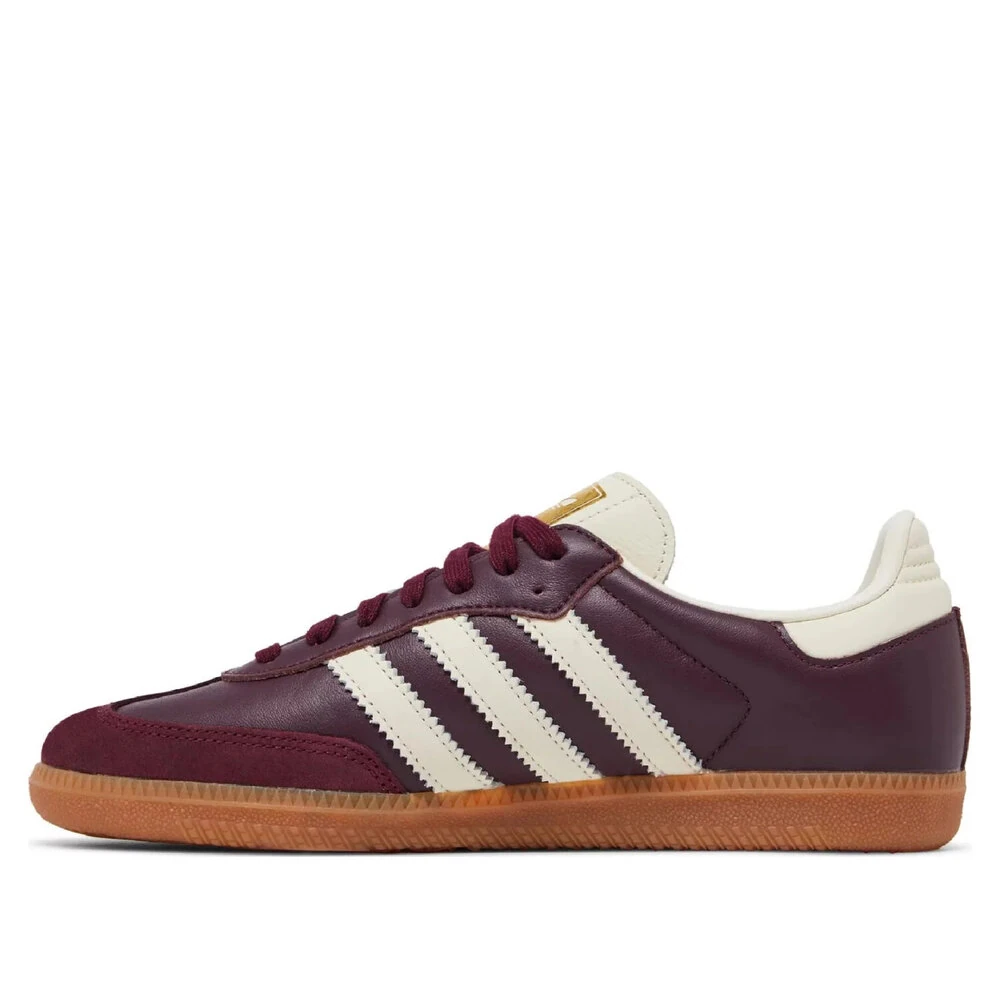 adidas Samba OG Maroon Gold Metallic görsel 2