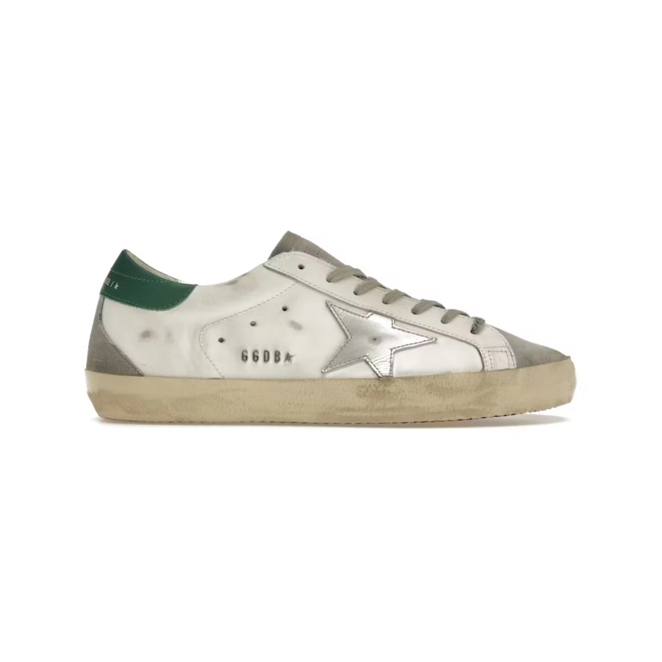Golden Goose Super-Star White Silver Green