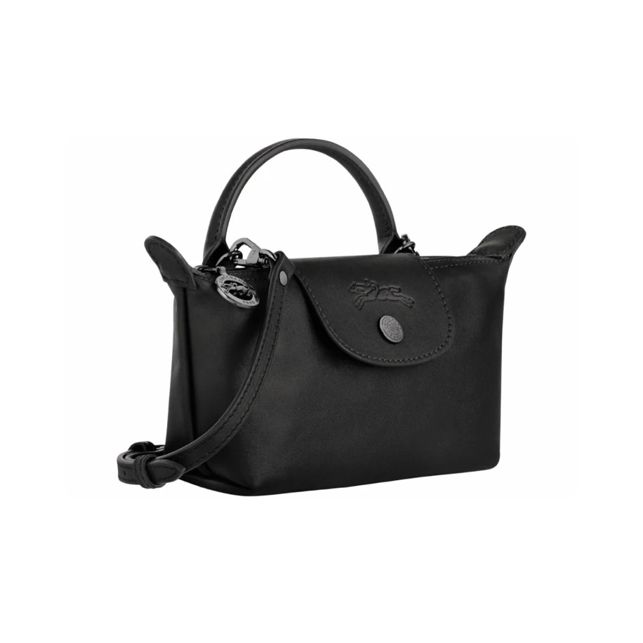 Longchamp Le Pliage XS Leather Black görsel 2