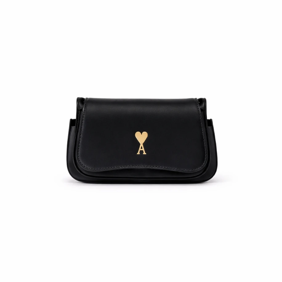 Ami Paris Small Glazed Black